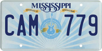 MS license plate CAM779