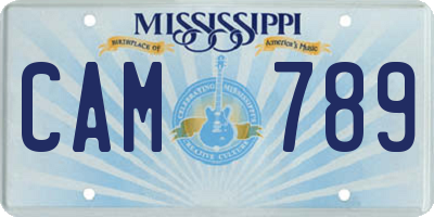 MS license plate CAM789