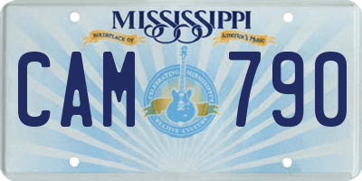 MS license plate CAM790