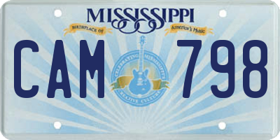 MS license plate CAM798