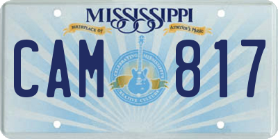 MS license plate CAM817