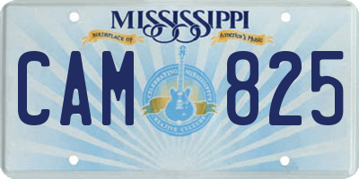 MS license plate CAM825