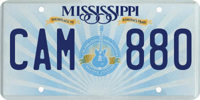 MS license plate CAM880