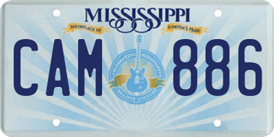 MS license plate CAM886