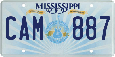 MS license plate CAM887