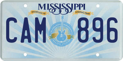 MS license plate CAM896