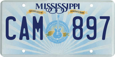 MS license plate CAM897