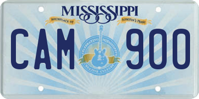 MS license plate CAM900