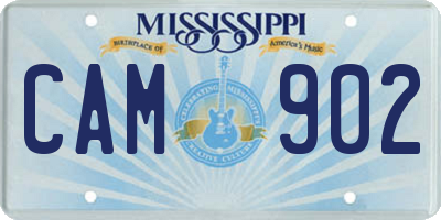 MS license plate CAM902