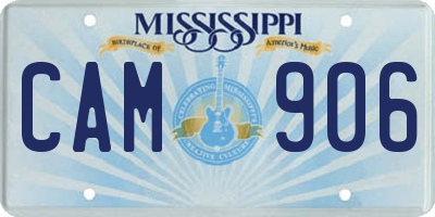 MS license plate CAM906