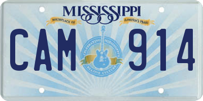 MS license plate CAM914