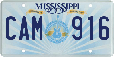 MS license plate CAM916