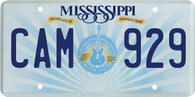 MS license plate CAM929