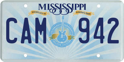 MS license plate CAM942