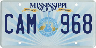 MS license plate CAM968