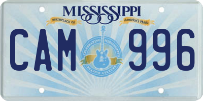 MS license plate CAM996