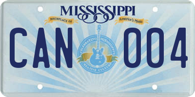 MS license plate CAN004