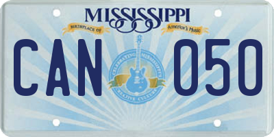 MS license plate CAN050
