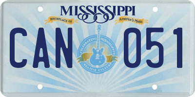 MS license plate CAN051