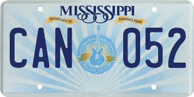 MS license plate CAN052