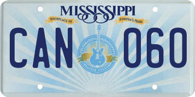 MS license plate CAN060