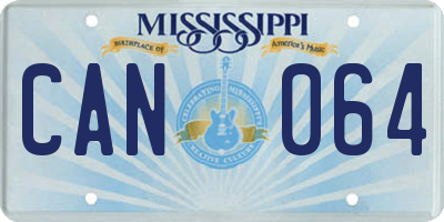 MS license plate CAN064