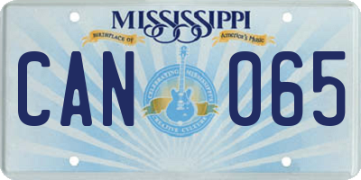 MS license plate CAN065