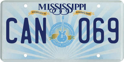 MS license plate CAN069