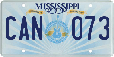 MS license plate CAN073