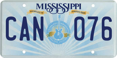 MS license plate CAN076