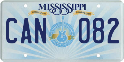MS license plate CAN082