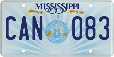 MS license plate CAN083