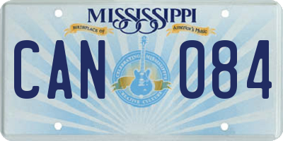 MS license plate CAN084