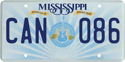 MS license plate CAN086