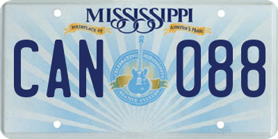 MS license plate CAN088