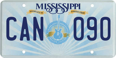 MS license plate CAN090