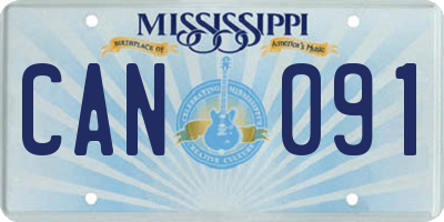 MS license plate CAN091