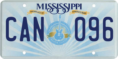 MS license plate CAN096