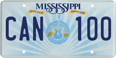 MS license plate CAN100