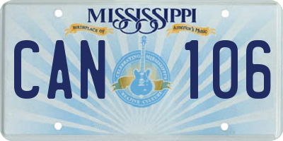 MS license plate CAN106
