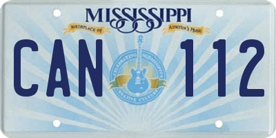 MS license plate CAN112