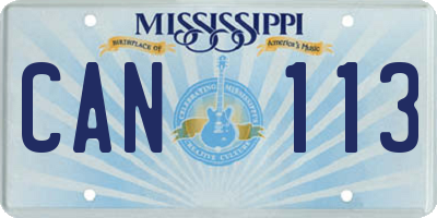 MS license plate CAN113