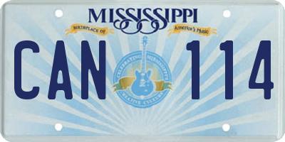 MS license plate CAN114