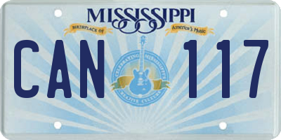 MS license plate CAN117