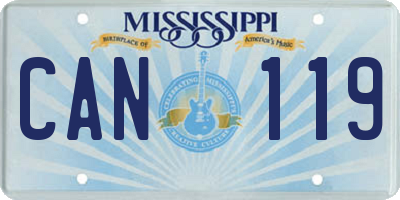 MS license plate CAN119