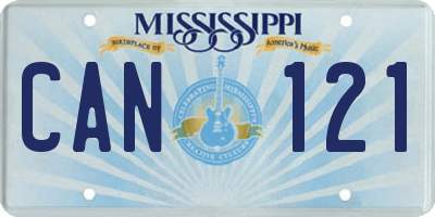 MS license plate CAN121