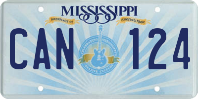 MS license plate CAN124