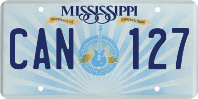 MS license plate CAN127