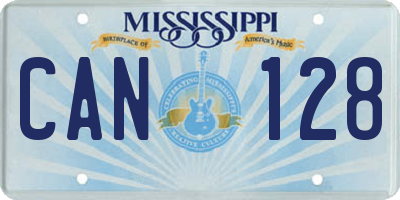 MS license plate CAN128
