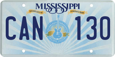 MS license plate CAN130